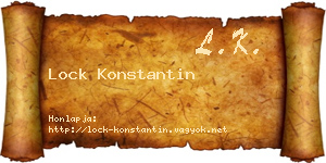 Lock Konstantin névjegykártya